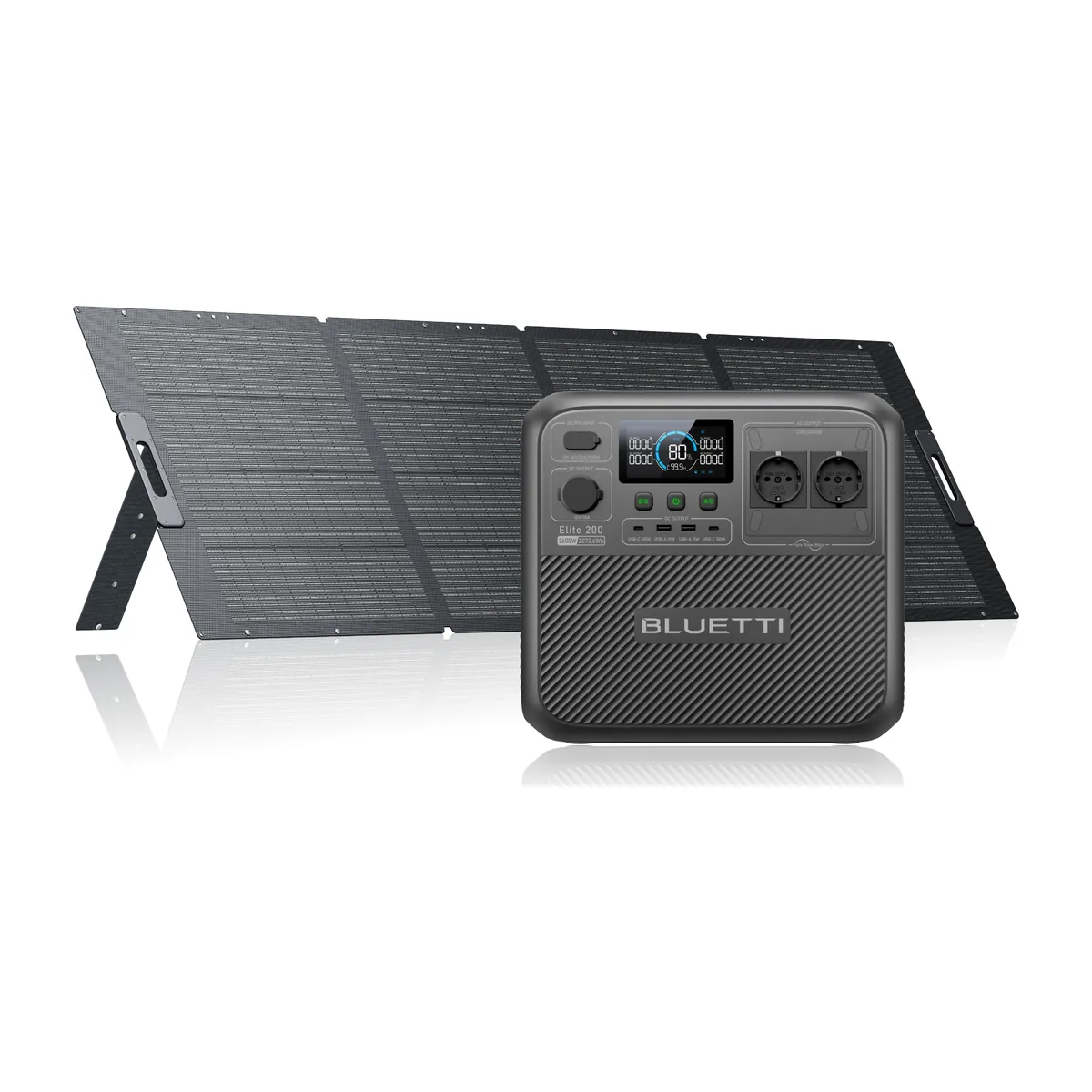 BLUETTI Elite 200 V2 + 350W нарны хавтан